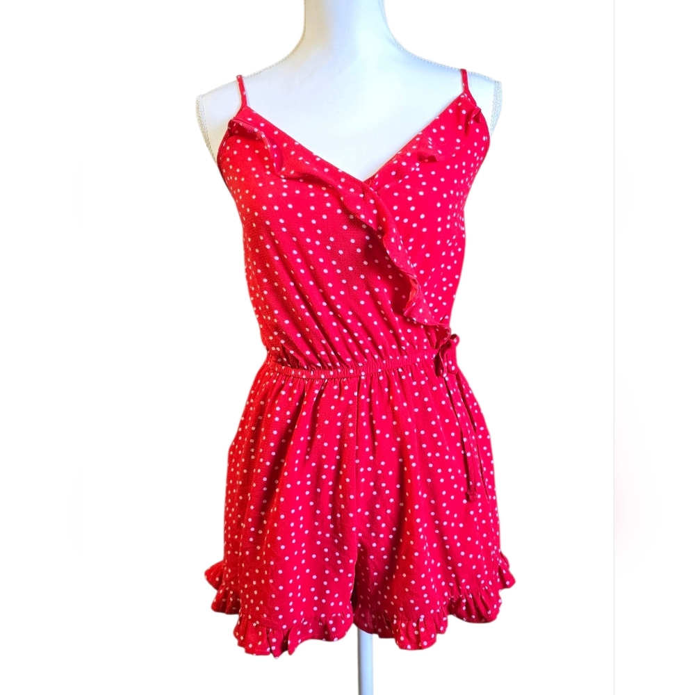 One ❤️ Clothing Chic Red Polka Dot Women's Romper